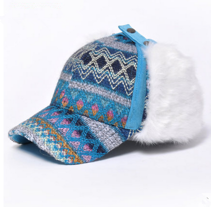 适合雪天的帽子兔毛保暖棒球帽